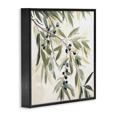 Giclée encadrée de pétales d'olive, design par Mona Grace