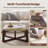 24" Wide Faux Leather Upholstered Square Ottoman-581940959