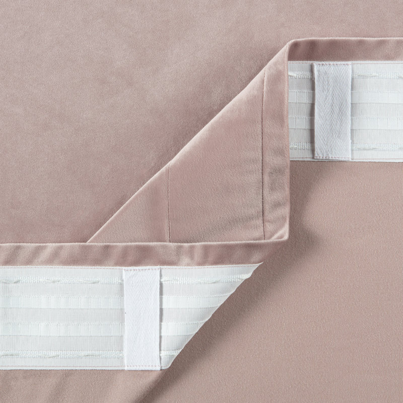 Paire de rideaux obscurcissant Hlever, L 52 po x L 63 po, Rosé