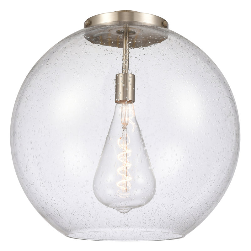 Luminaire suspendu sphère 1 lumière DEL Ralph, Grainé, Cuivre antique