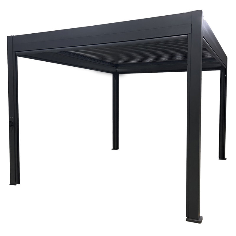 Pergola à persiennes Glendale avec nombreux stores 10 pi x 10 pi