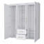 Armoire blanche 2 portes tout-en-un