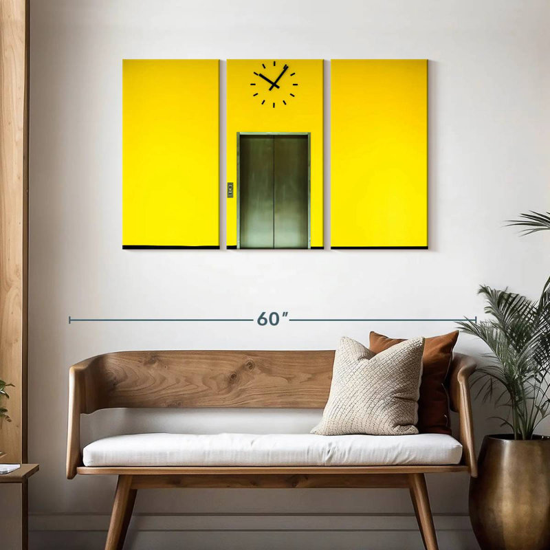 Yellow Elevator, 28" H x 45" W