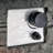 32" Round Mgo Propane Gas Fire Pit Table - 40,000 Btu Outdoor Lightweight Concrete Stove With Stone Finish, Grey Top