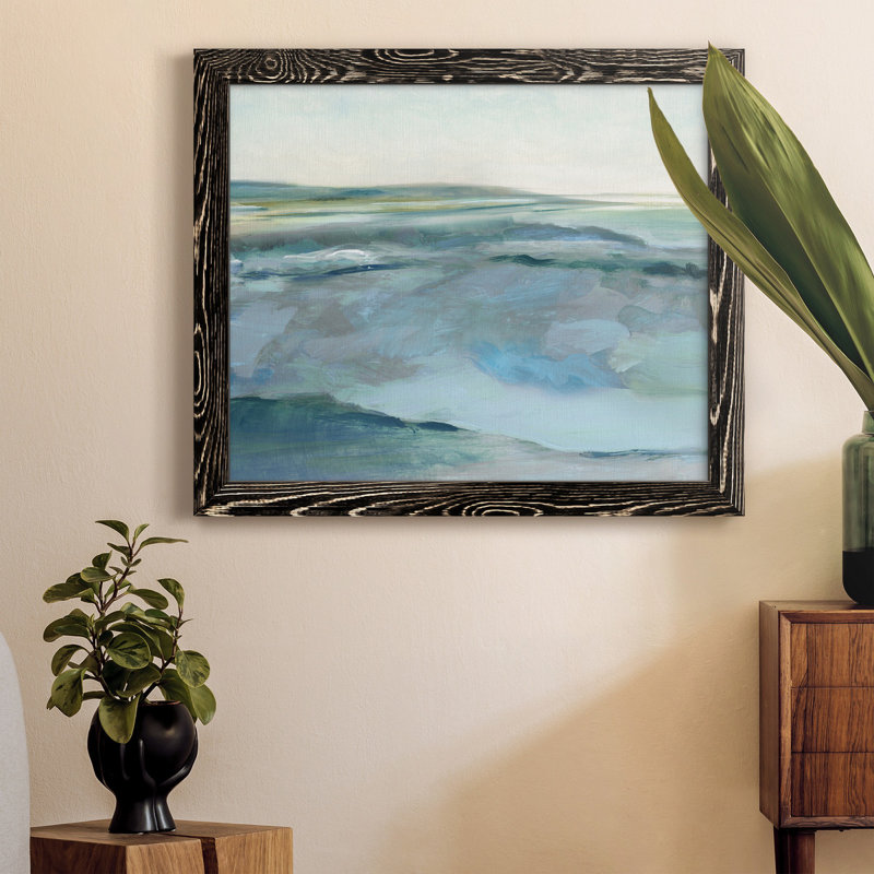 Marée basse - Peinture sur toile encadrée, Noir, H 20 po x l 17 po x P 1,5 po