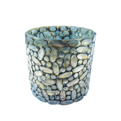 Porte-bougie votive en verre oxydé