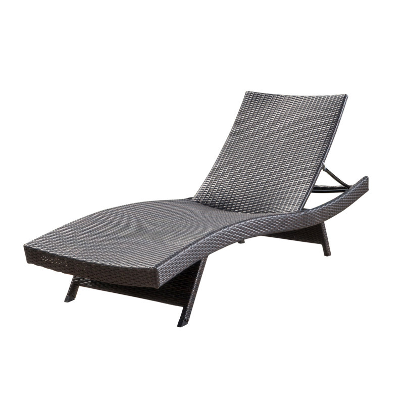 Salem Pe Wicker Chaise Lounge, Brown, 1