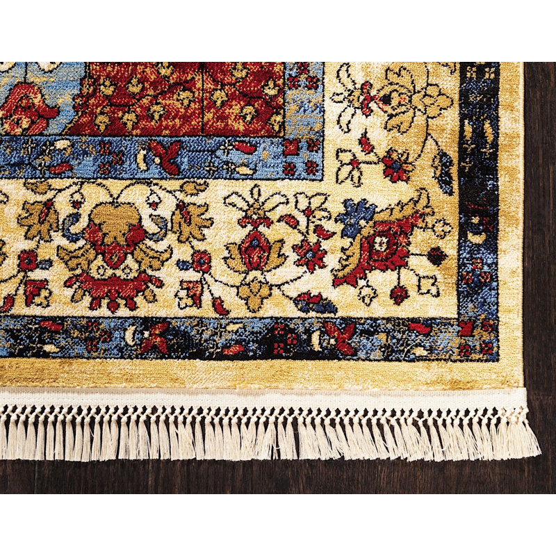 Tapis à motif oriental beige Weitzman, Rectangle 9 pi x 12 pi