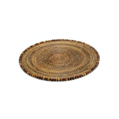 Natural Vine Round Beaded Placemats