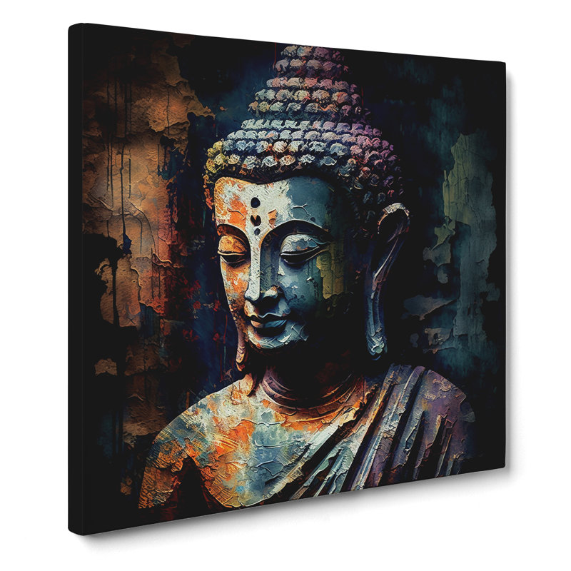 Buddha Post-Impressionism - No Frame Print, 35cm H x 35cm W x 3cm D