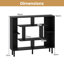 Open Bookshelf Modern Geometric Bookcase-205413303
