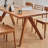 Modern Cherry Rectangular Solid Wood Dining Table-357989459