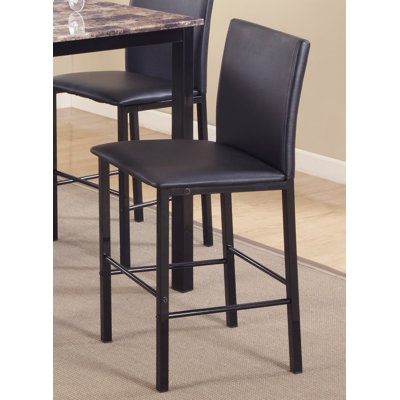 Bueschel Upholstered Counter Stool with Metal Frame