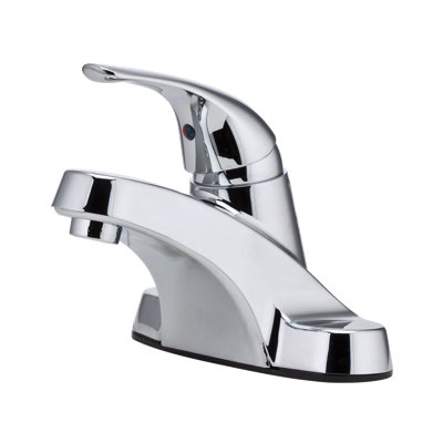 Robinet de salle de bain central à contrôle unique Pfirst Series en chrome poli