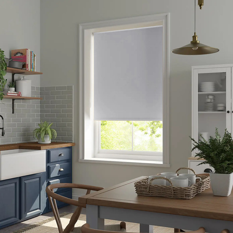 Blackout Roll-Up Blind, White, 45 cm L x 180 cm W