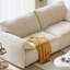 Canapé-lit modulaire en polyester blanc avec coussins-1468938082