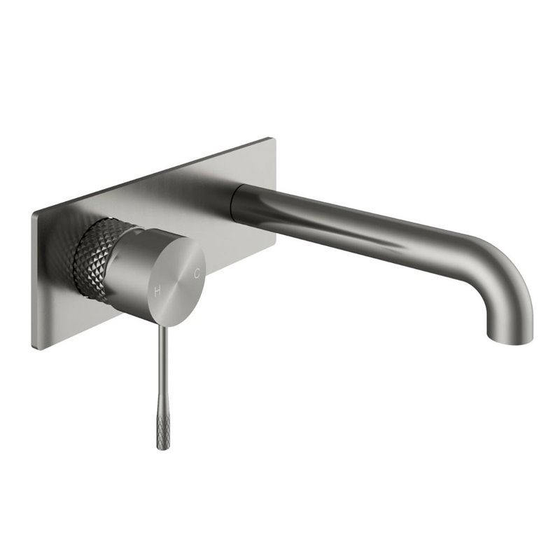  Wall Mounted Mono Basin Mixer, Gun Metal
