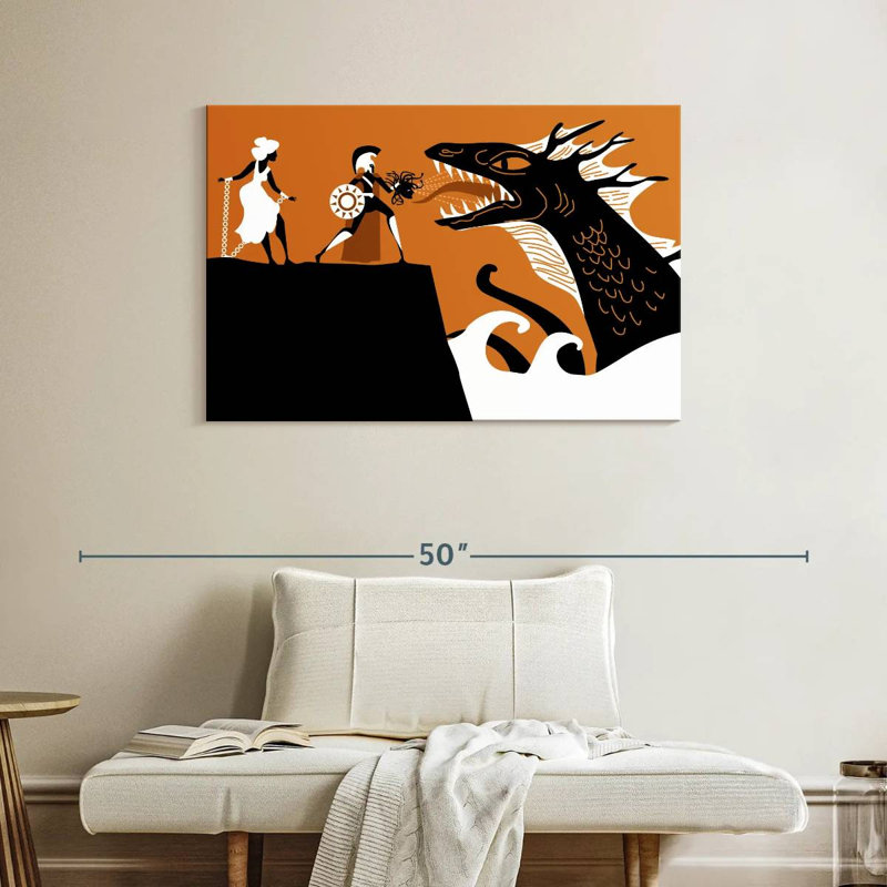 Perseus Saving Andromeda, 26" H x 39" W