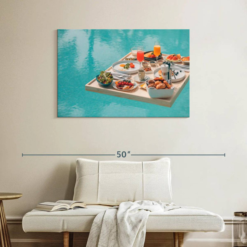 Petit déjeuner à la piscine flottante Yarlin, H 26 po x l 39 po