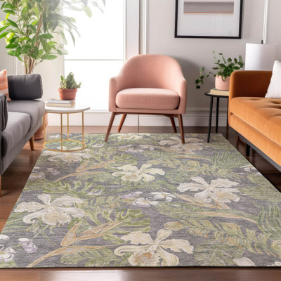 Tapis floral Premium lavable à la machine Neiges AMF1708