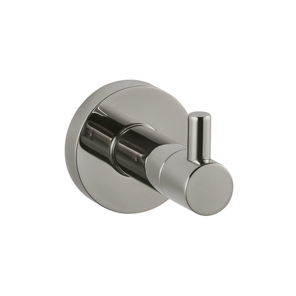 Trova Single Robe Hook, Brushed Nickel