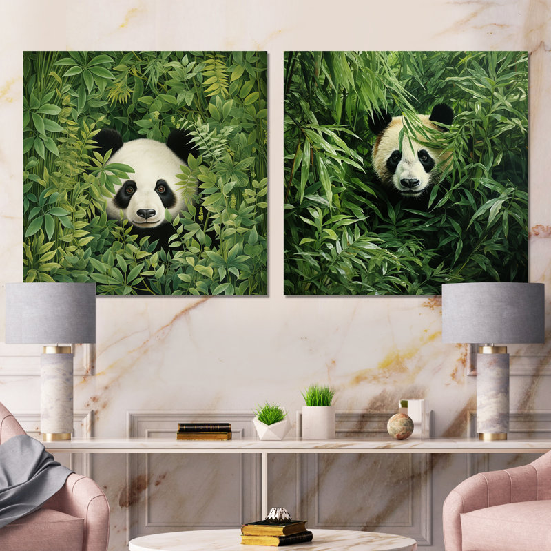 Feuillage Peekaboo Panda I - Panda, H 36 po x l 72 po