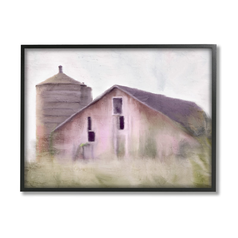 Tranquil, campagne, campagne, prairie par Kim Allen - Peinture, H 11 po x l 14 po x P 1,5 po, Giclée encadrée noir minuit