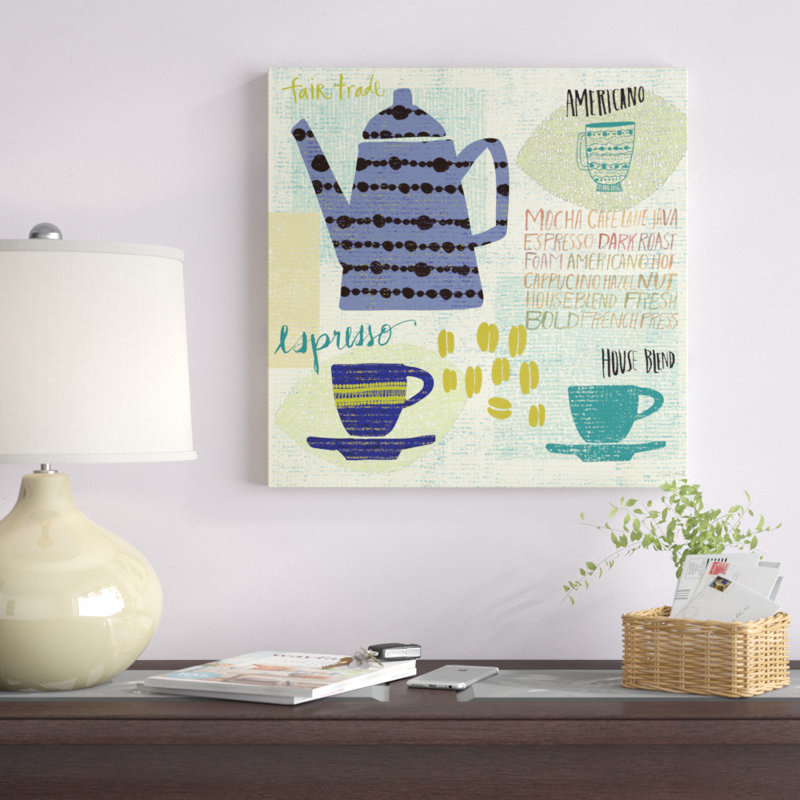 Modern Cafe I by Cheryl Warrick - No Frame Print on Canvas, 51cm H x 51cm W x 3.8cm D