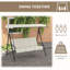 Balancelle de patio 3 places avec auvent réglable et coussins