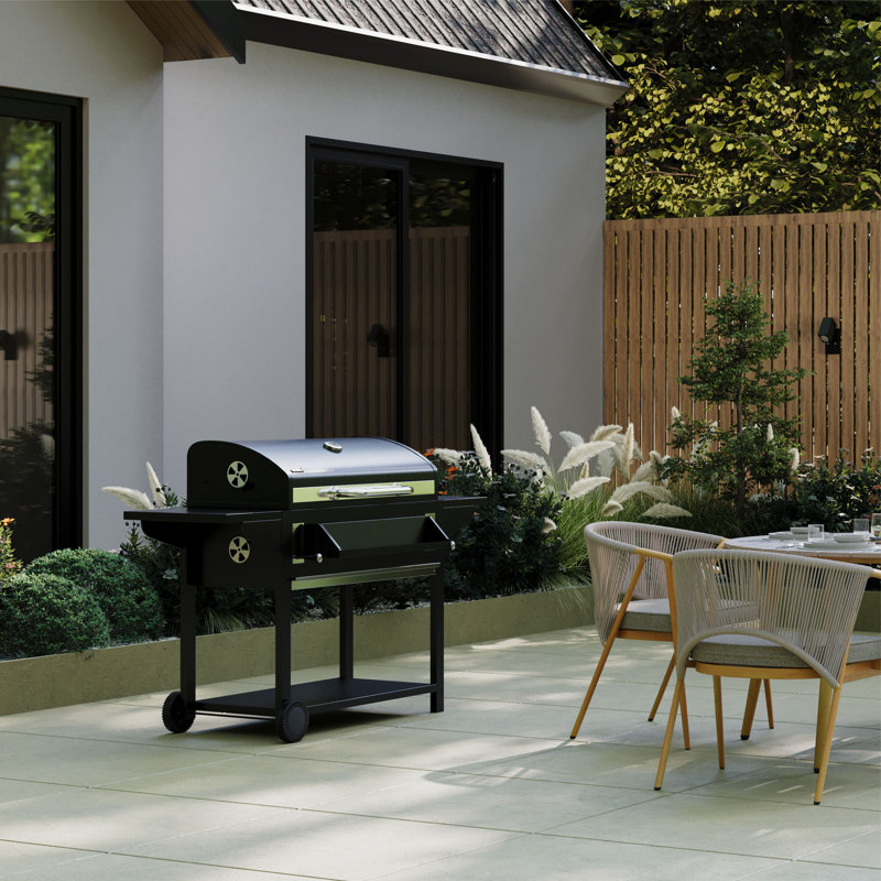 Charles Bentley 164cm W Barrel Charcoal Grill