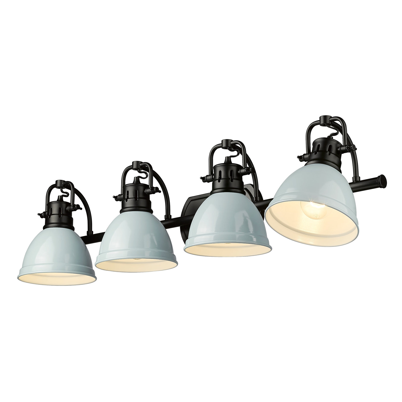 Calico 4 Light Dimmable Vanity Light, Seafoam, Matte Black