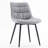 Modern Upholstered Back Dining Chair Armless Side Chair With Metal Legs-2123308377