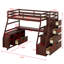 Lit mezzanine avec tiroirs, tablettes et bureau-289469606