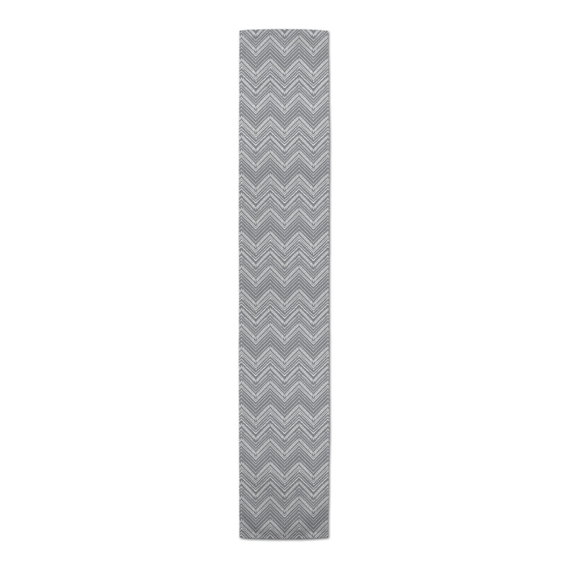 Chemin de table Clarra, 72 po x 16 po, gris
