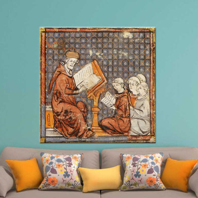 Elegant Middle Ages Education Print on Canvas Artwork,1P Wrapped Canvas