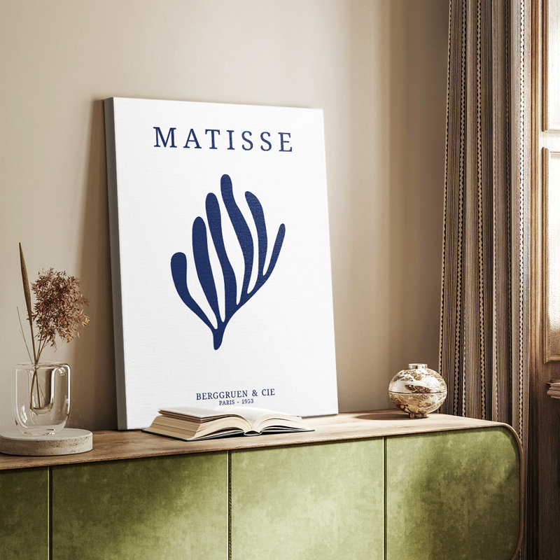 Matisse CDX III, reproduction d'art encadrée Cavas, H 18 po x l 12 po, Bleu