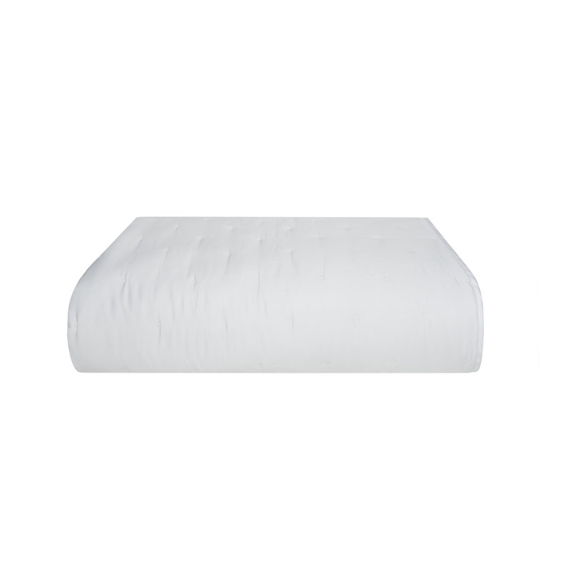 Grace 100% Cotton Sateen Quilted Coverlet, Twin Quilted Coverlet, White