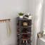 Armoire à chaussures grise 360 ° rotative 6 couches
