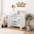 32'' Sideboard, Buffet Cabinet With Door , Rattan Floor Storage Cabinet For Dining Room, Living Room