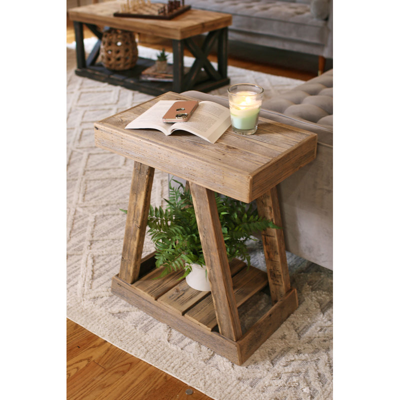 Table de bout en bois massif Deniya