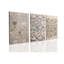 Canvas Wall Art Set of 3 Neutral Antique Floral Pictures Poster