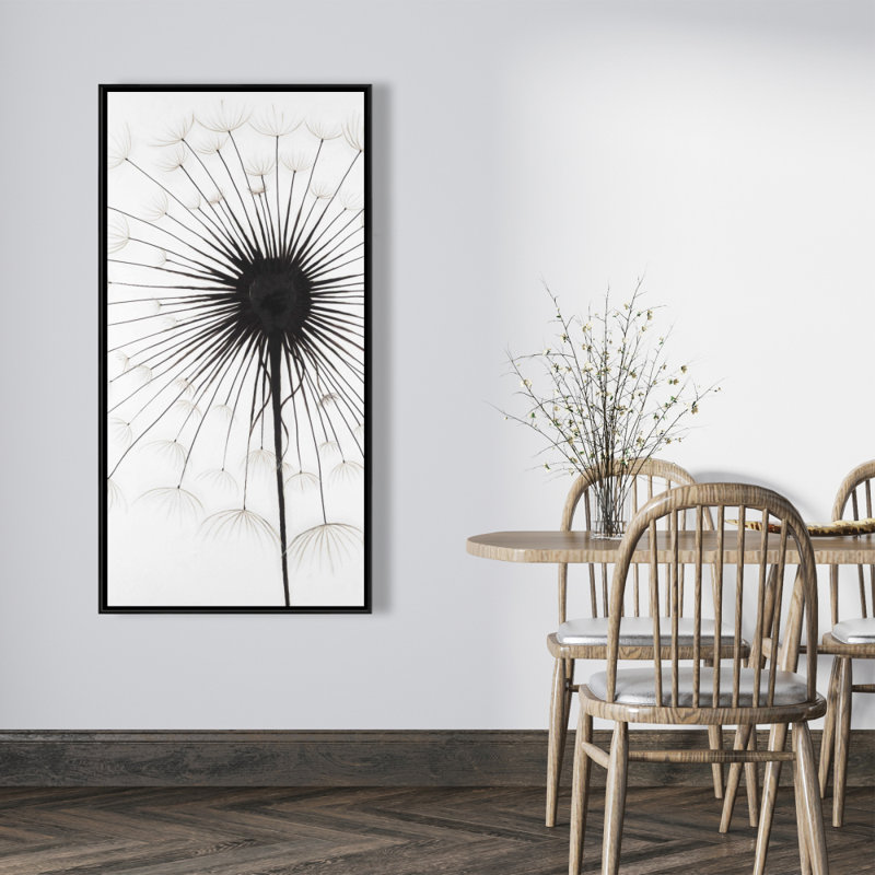 Dandelion Print On Canvas, H 48 po x l 24 po