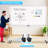 72" x 48" Freestanding Foldable Whiteboard Double Side Mobile Magnetic Dry Erase Board on Wheels