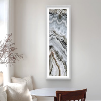 Géode abstraite - reproduction encadrée hyperréaliste pour décoration