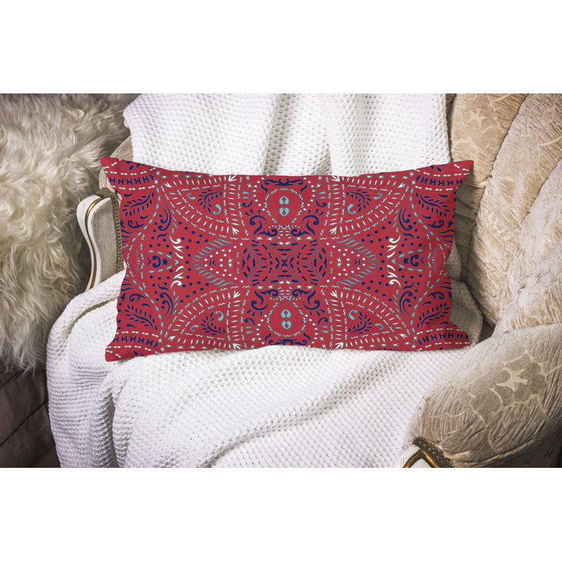 Coussin Free Free, Bleu/rouge