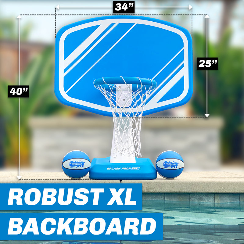 Splash Hoop Pro Pool Basketball Hoop, Blue