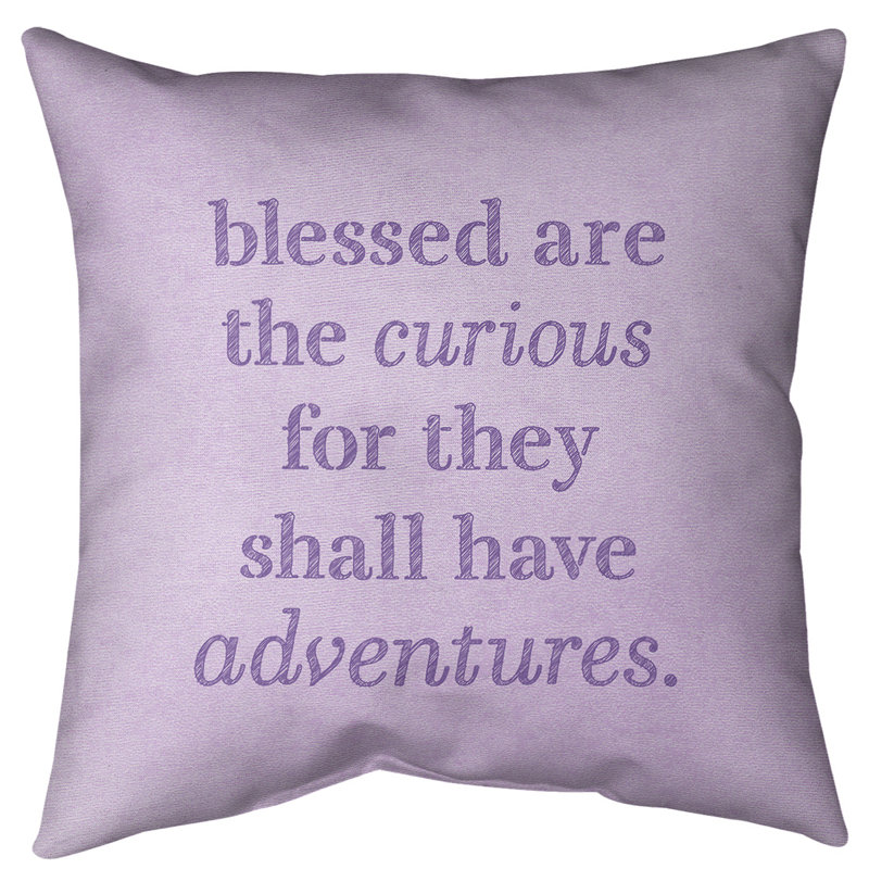 Coussin de sol curiosité inspirant, 40 po x 40 po, Mauve