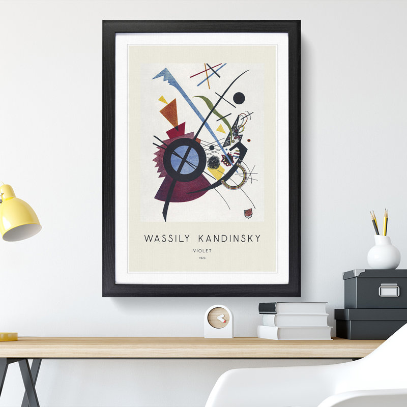 Violet by Wassily Kandinsky - Picture Frame Art Prints, 36cm H x 27cm W x 2cm D, Black