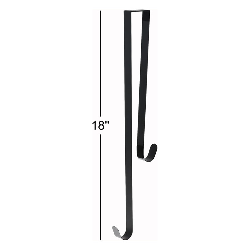 Dual-Sided Wreath Hanger, Matte Black