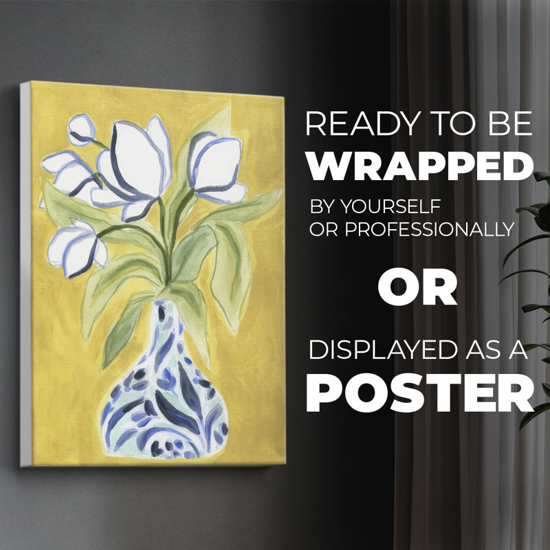 Vase de tulipes II - impression sur toile seulement - non encadrée, H 18 po x l 12 po